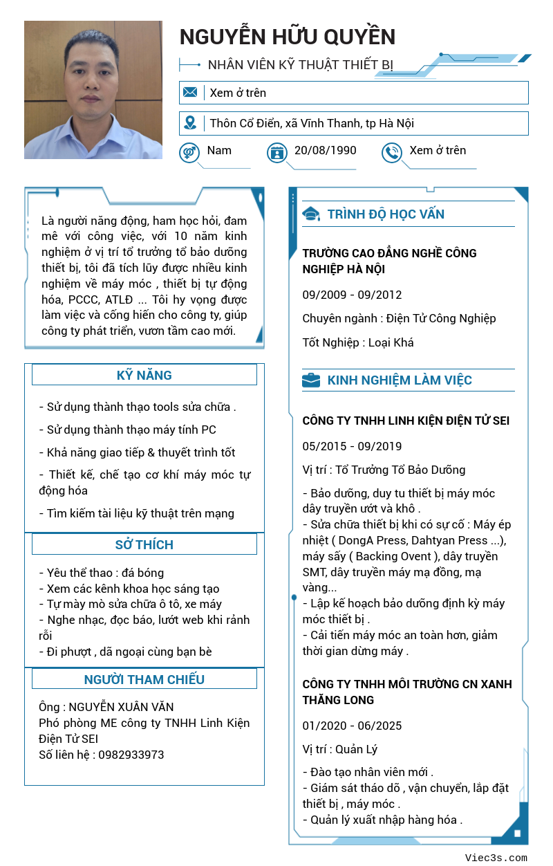 CV ứng viên