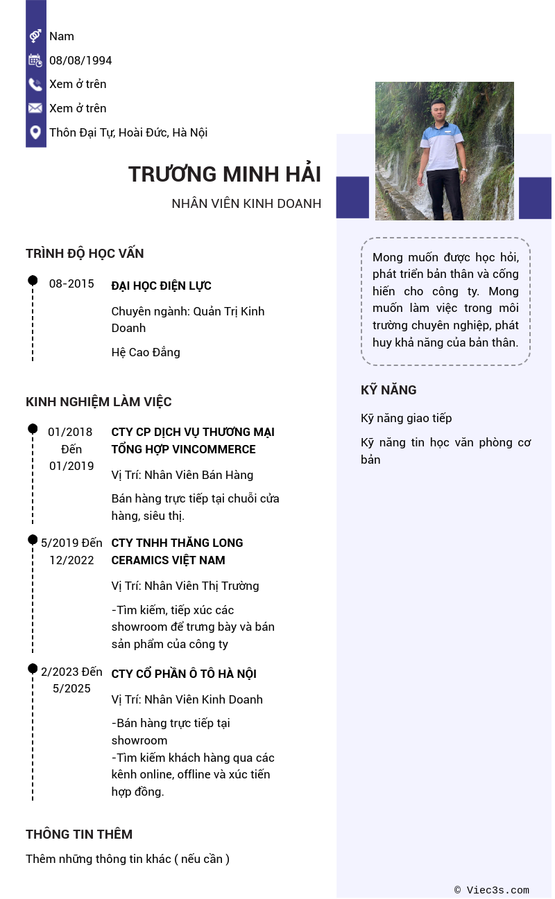 CV ứng viên