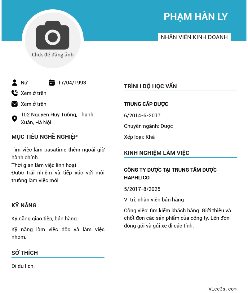 CV ứng viên