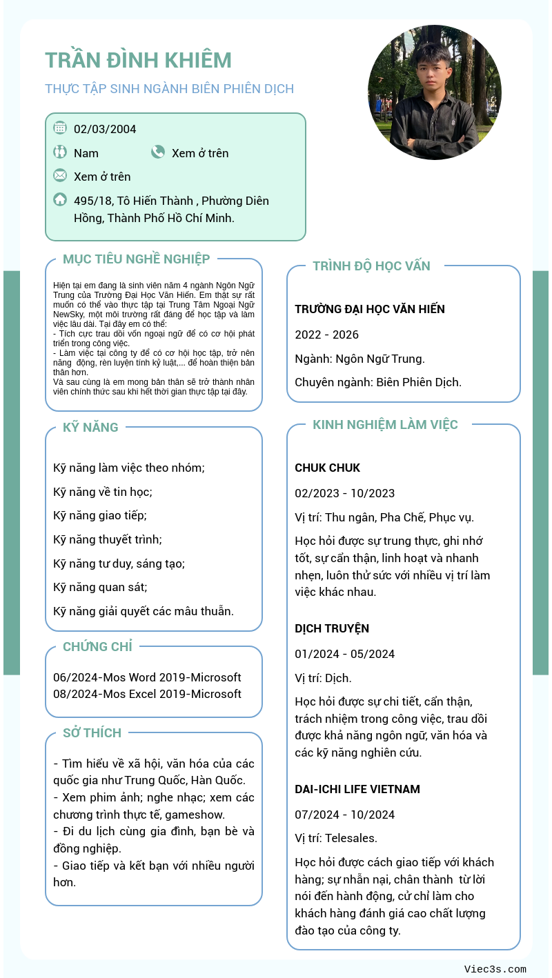 CV ứng viên