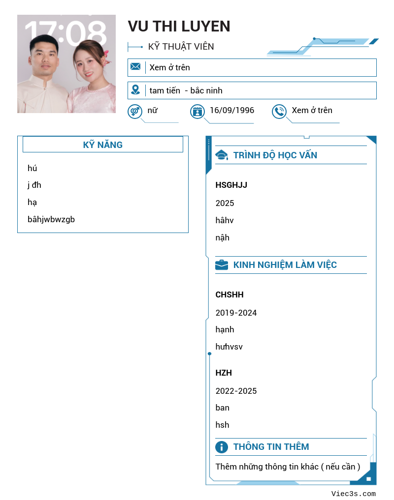 CV ứng viên