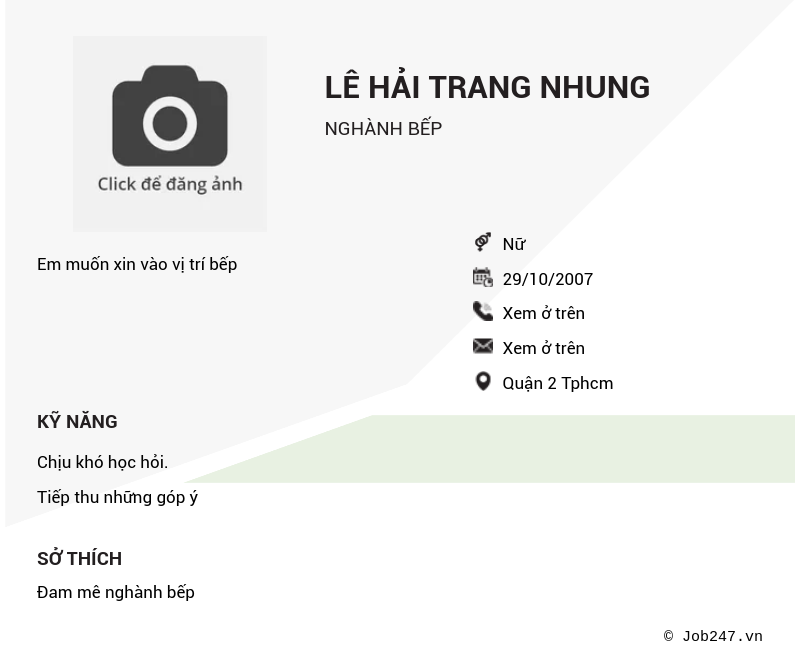 CV ứng viên