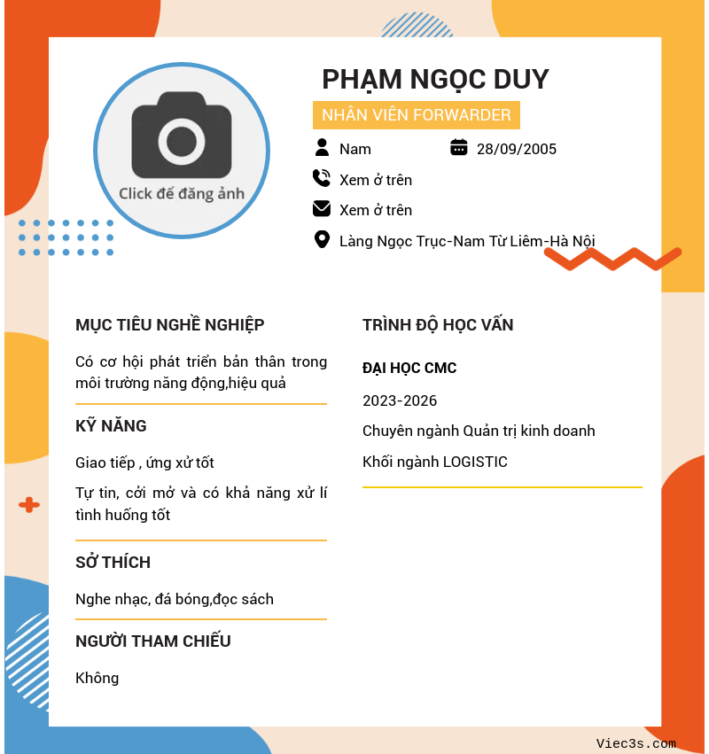CV ứng viên