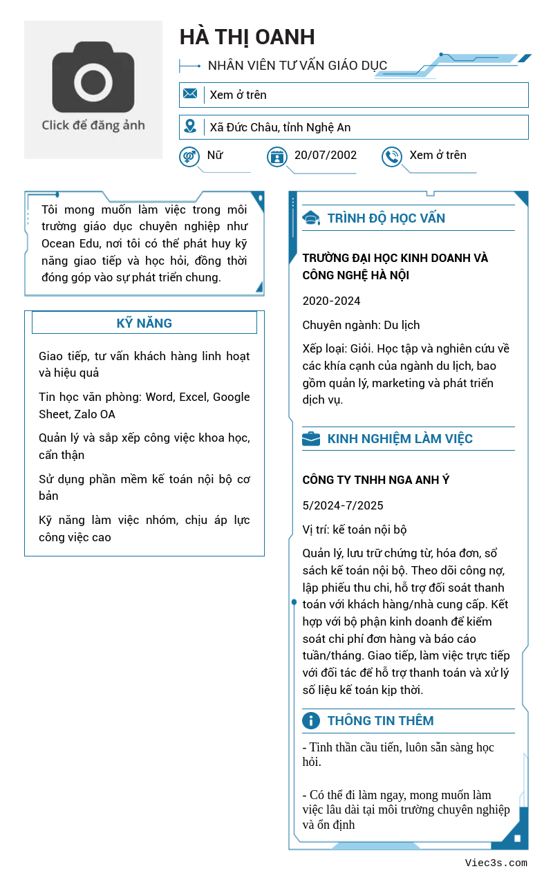 CV ứng viên