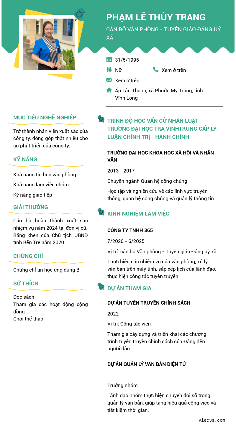 CV ứng viên