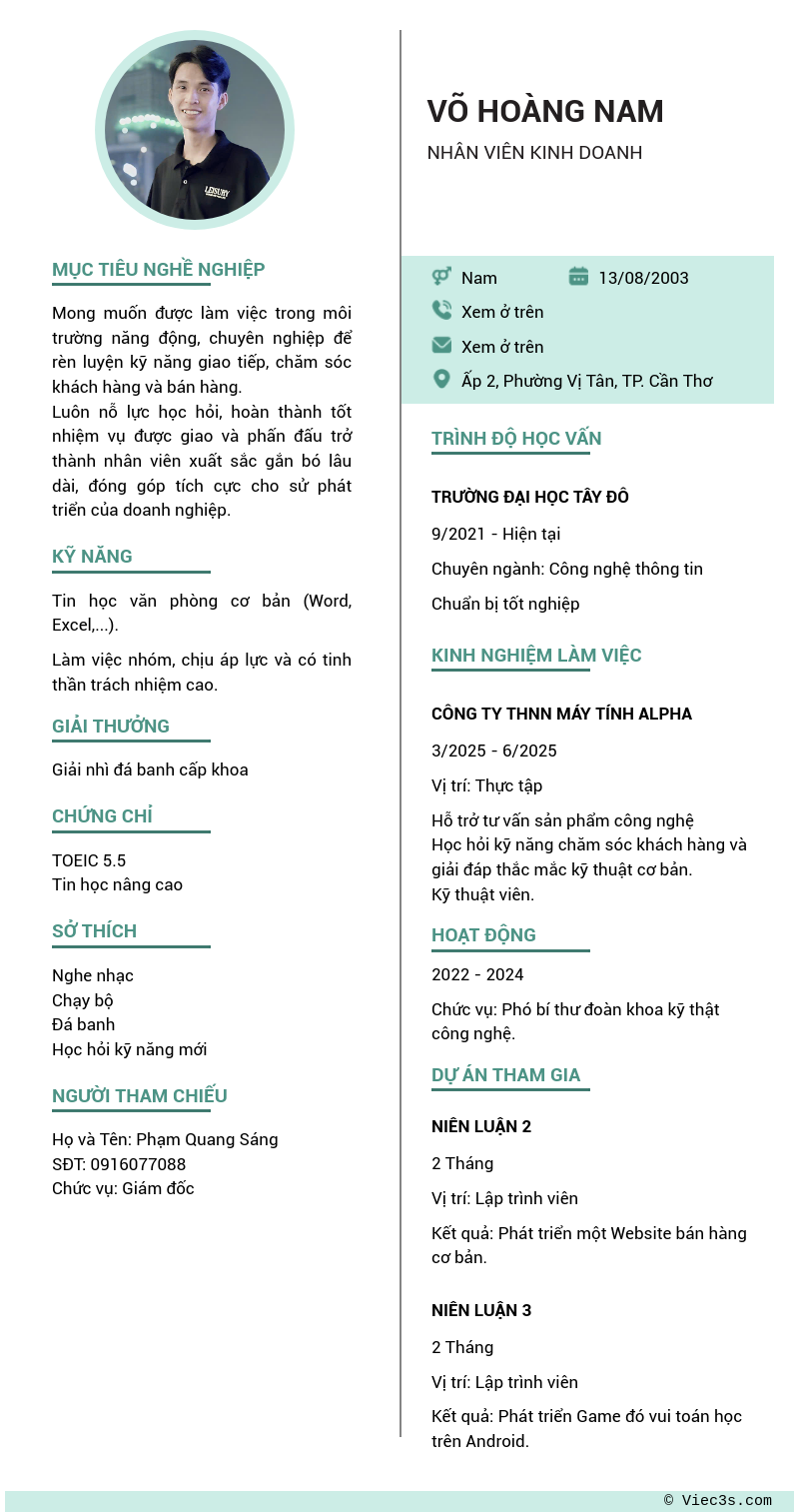 CV ứng viên