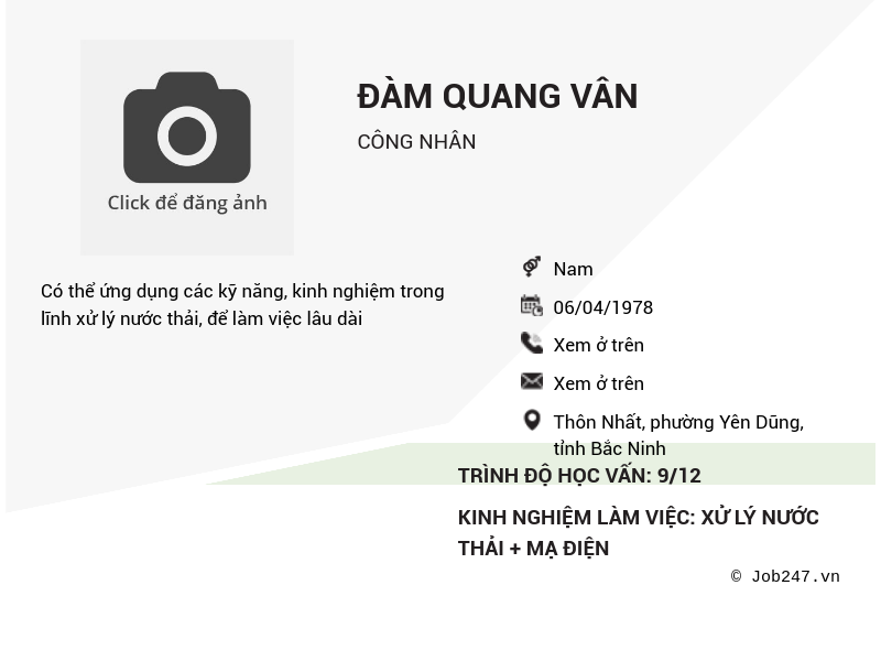 CV ứng viên