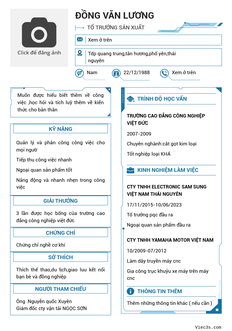 CV ứng viên