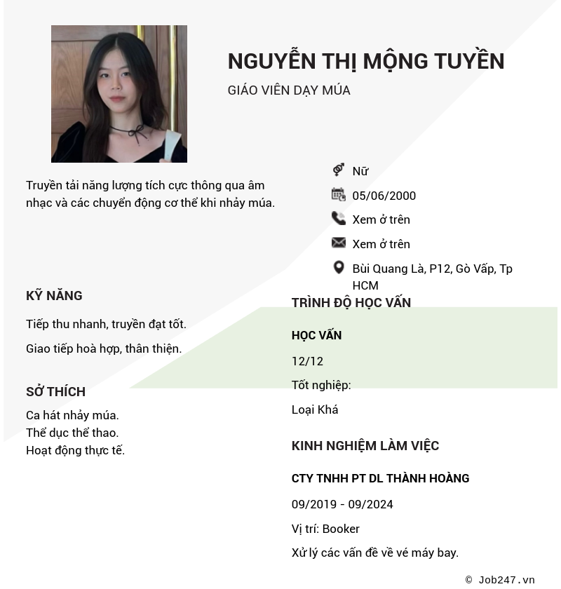 CV ứng viên