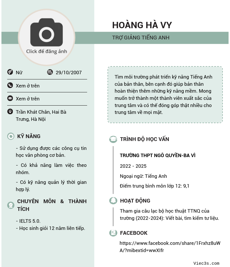 CV ứng viên
