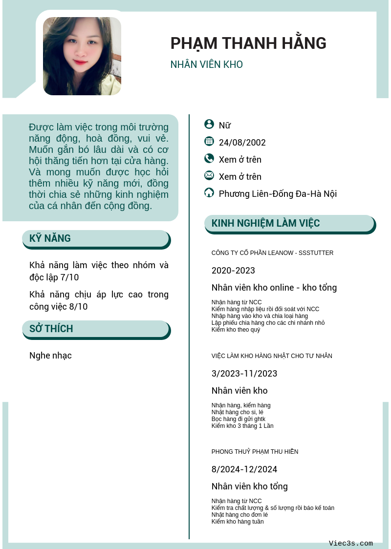 CV ứng viên