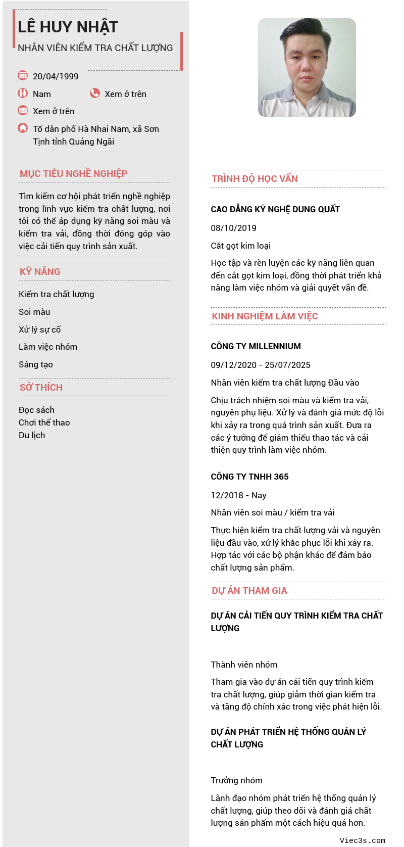 CV ứng viên