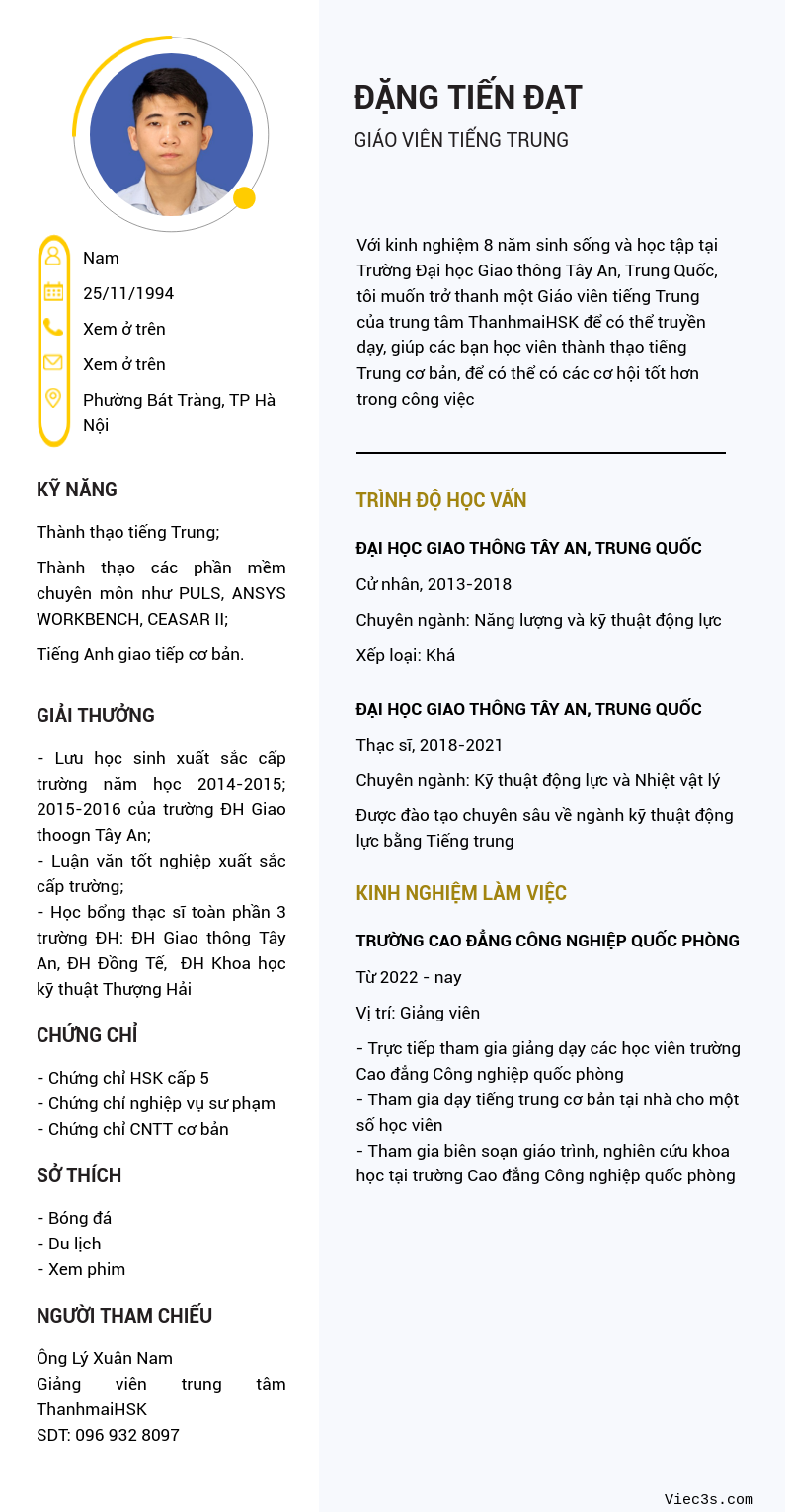 CV ứng viên