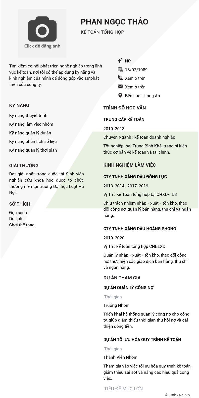 CV ứng viên