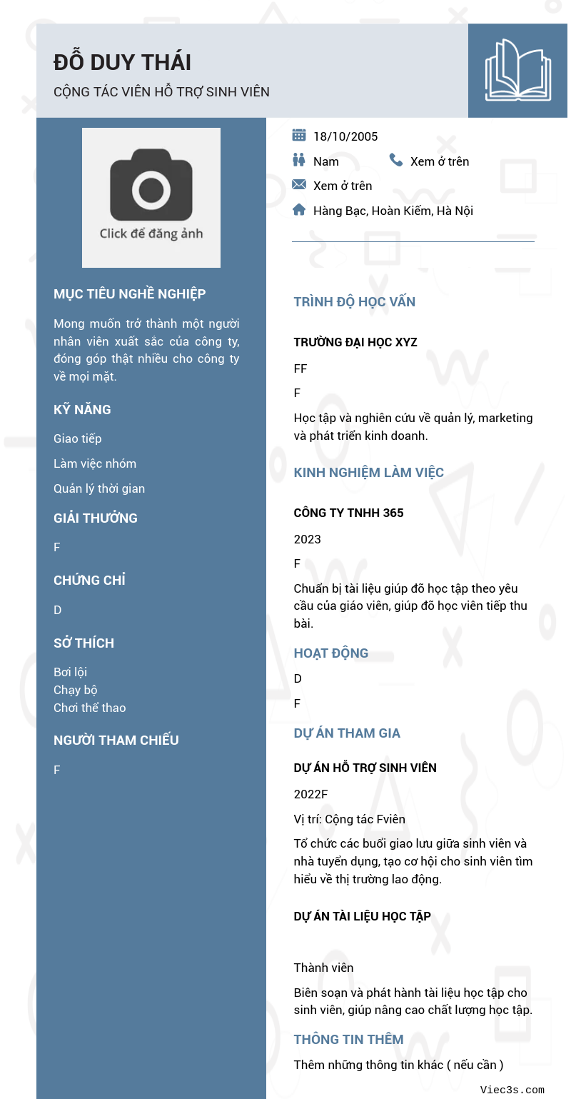 CV ứng viên