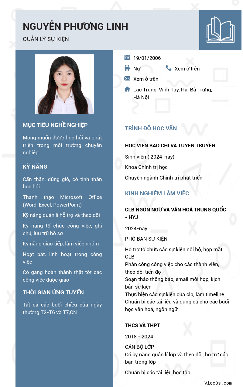 CV ứng viên
