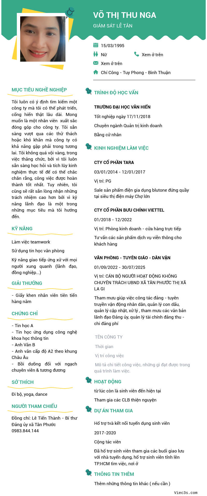 CV ứng viên
