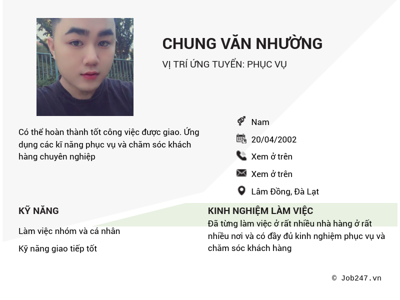 CV ứng viên
