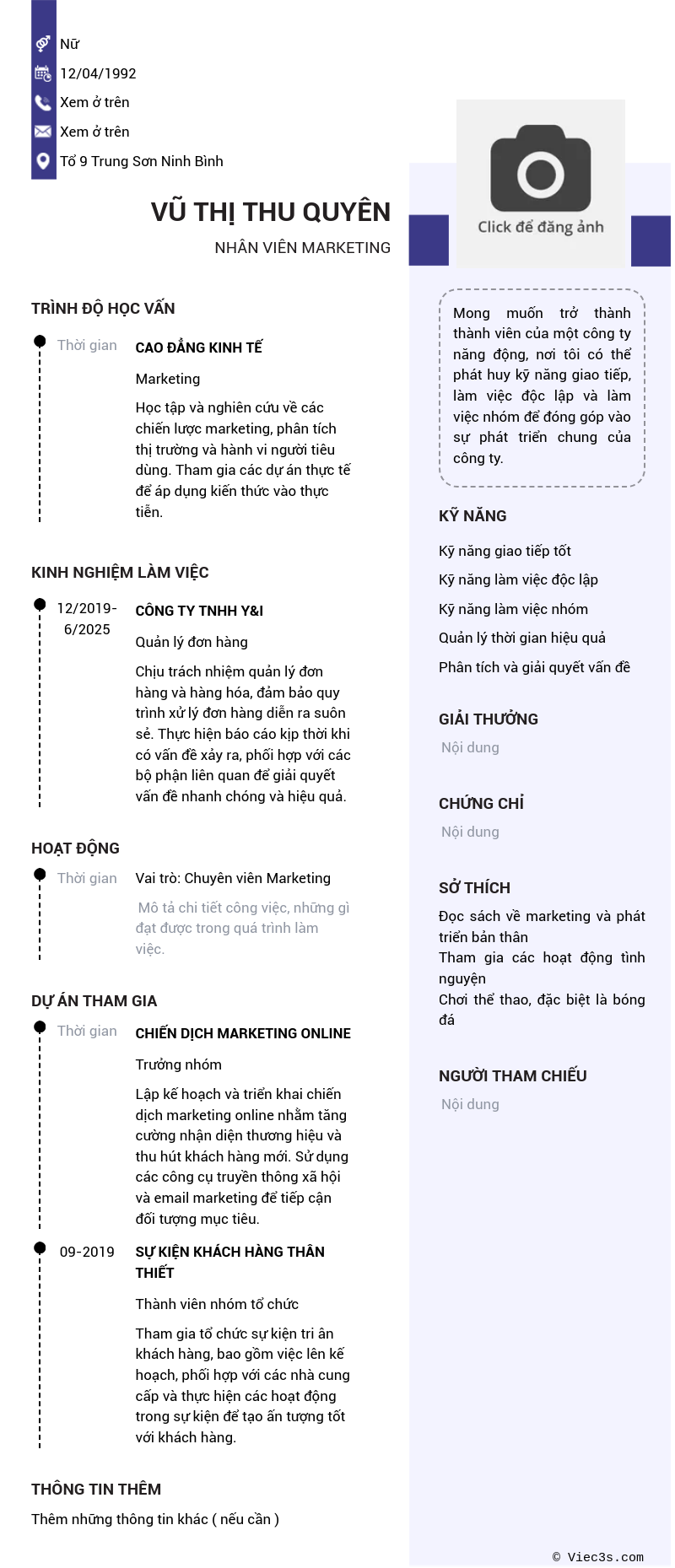 CV ứng viên