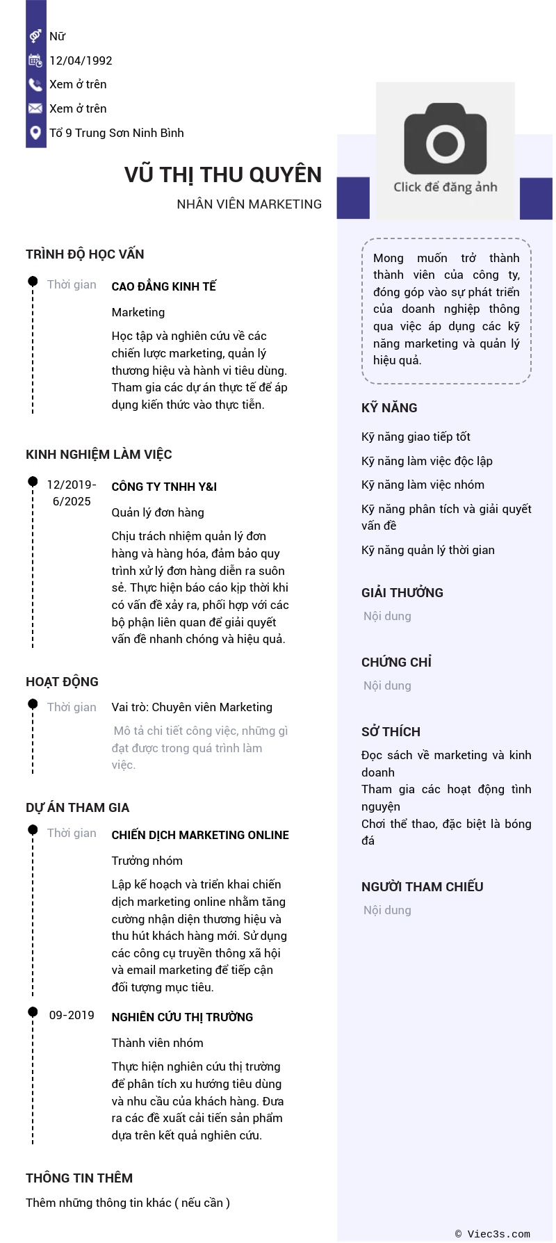 CV ứng viên