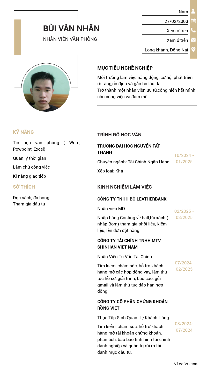 CV ứng viên