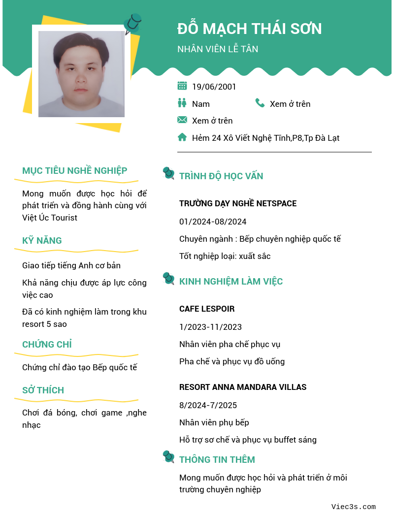 CV ứng viên