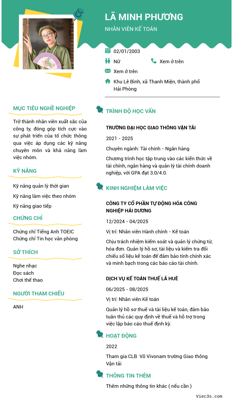 CV ứng viên