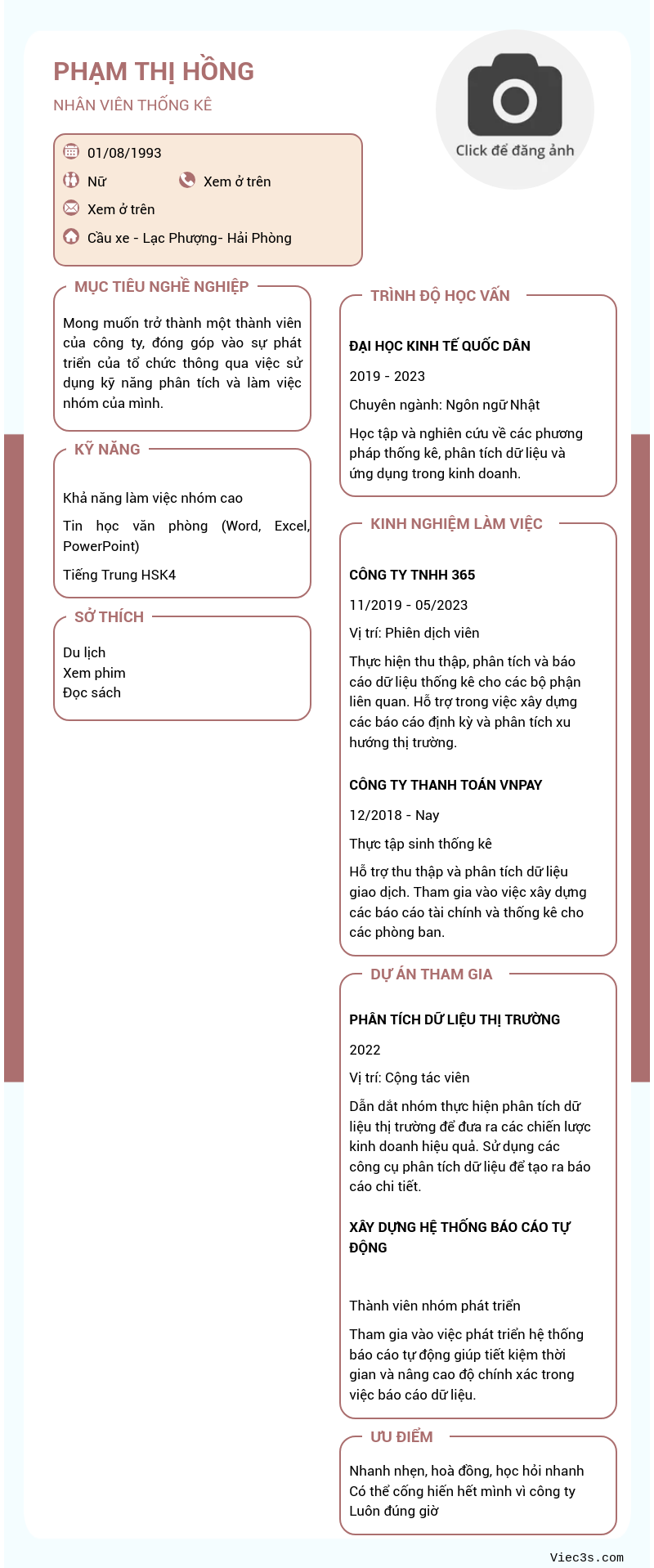CV ứng viên