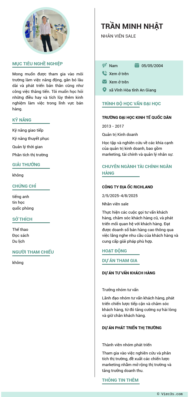 CV ứng viên