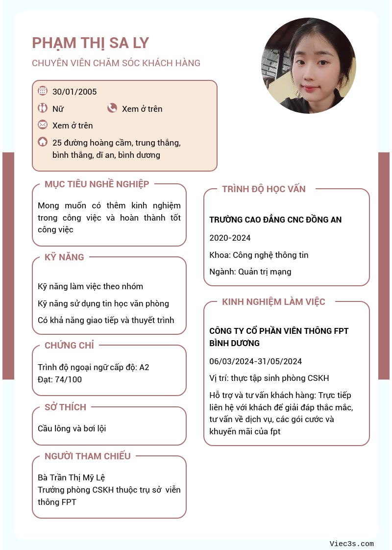 CV ứng viên