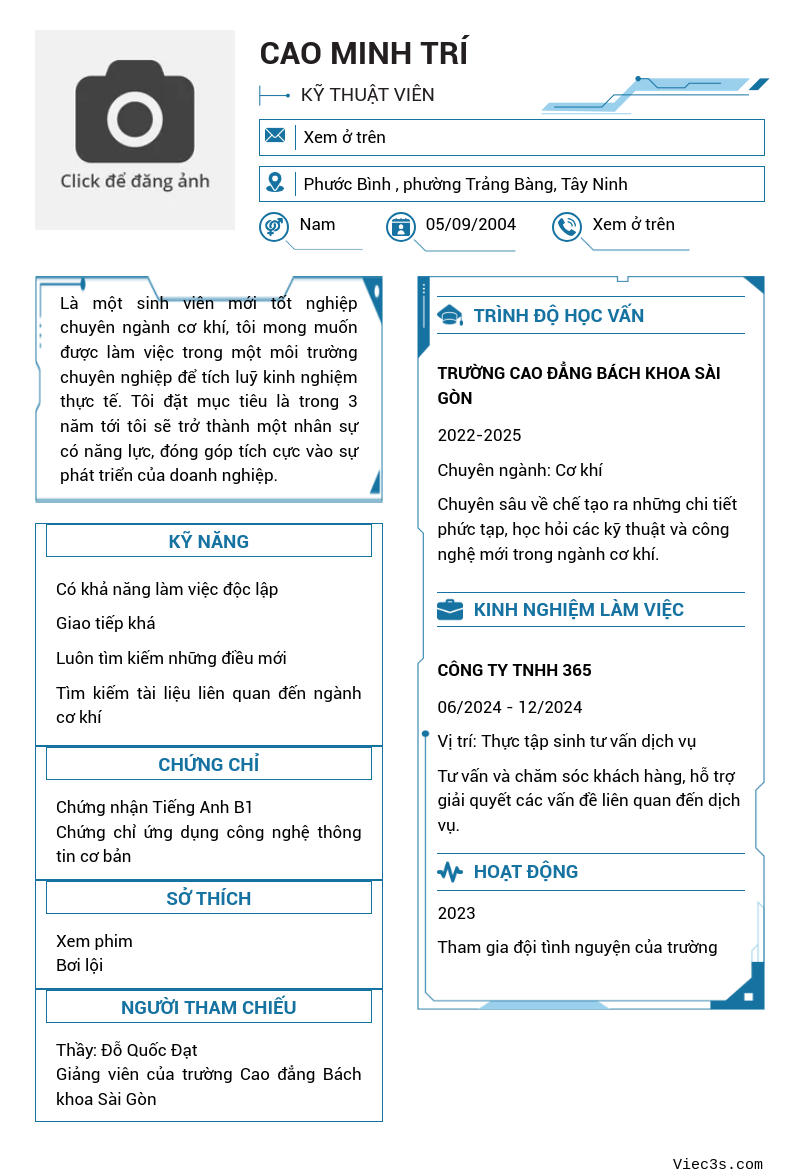 CV ứng viên