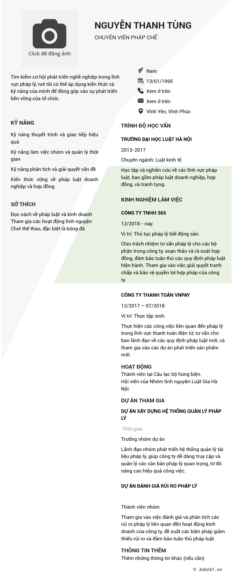 CV ứng viên
