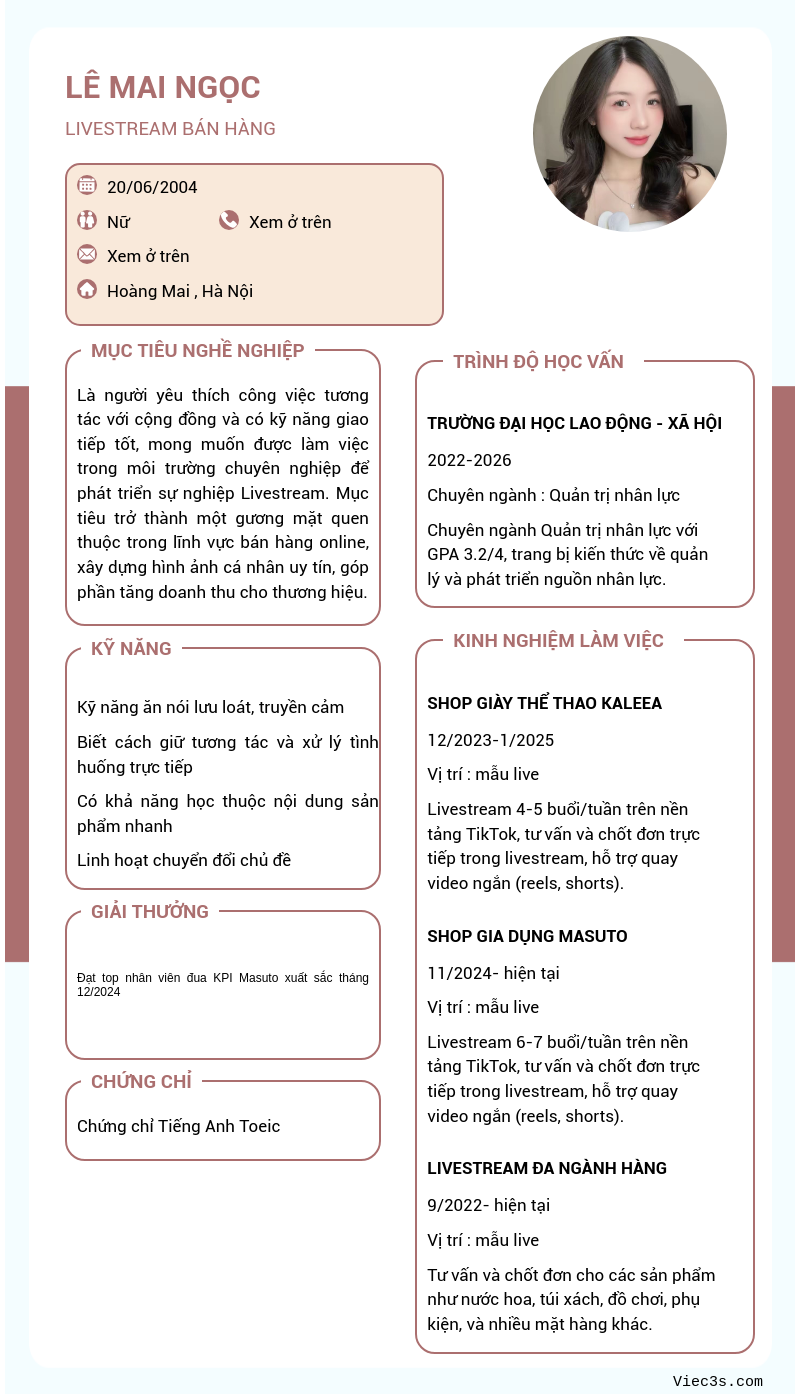 CV ứng viên