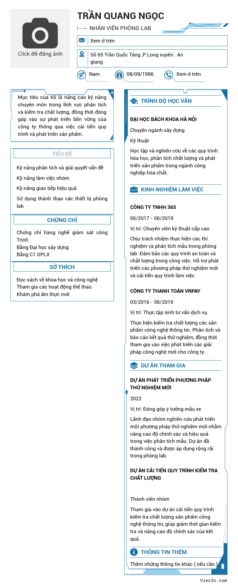 CV ứng viên