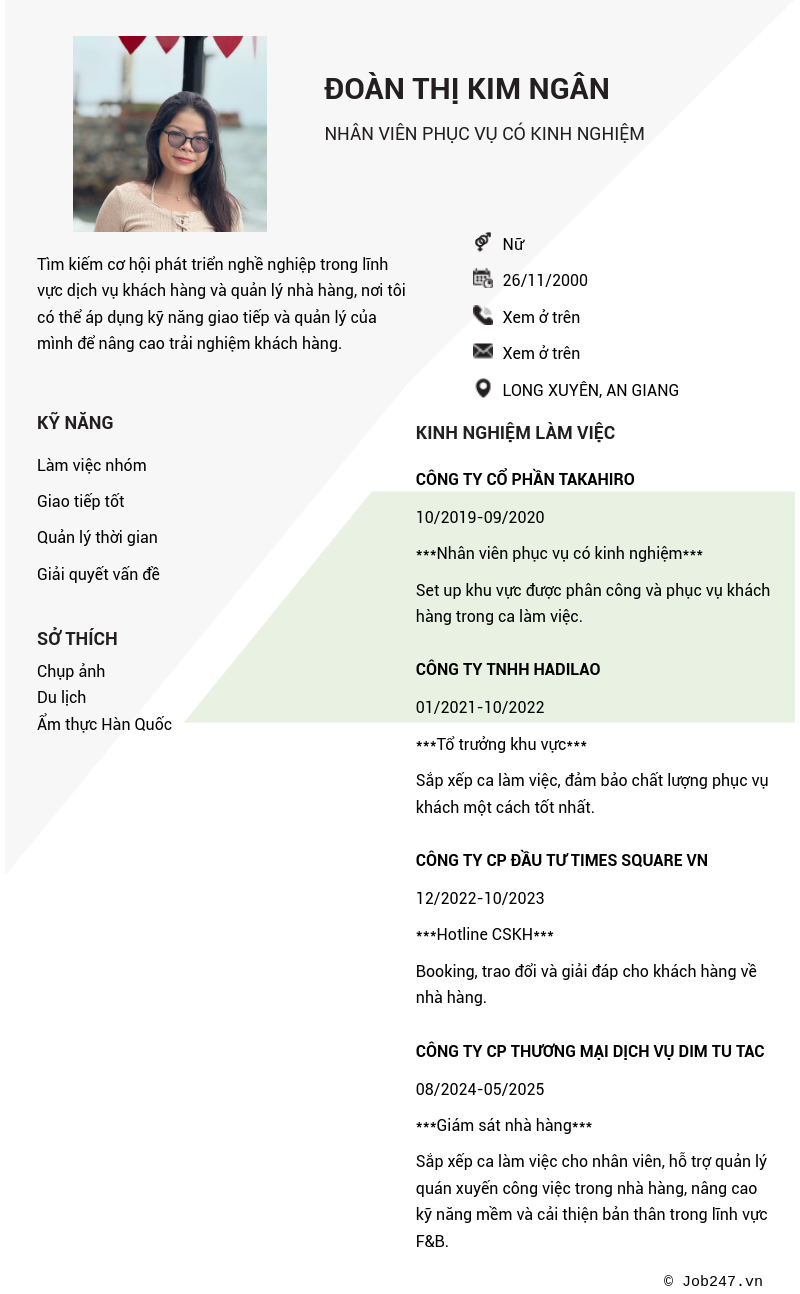 CV ứng viên
