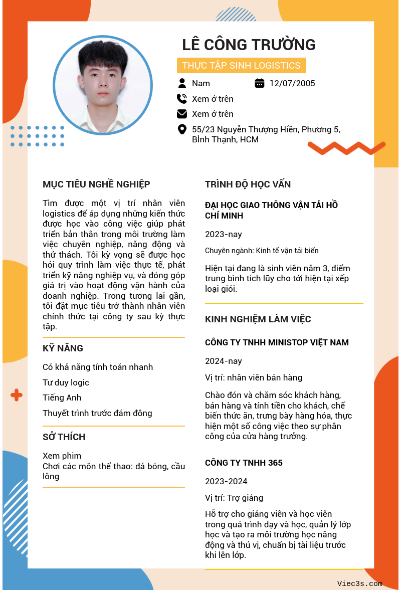 CV ứng viên