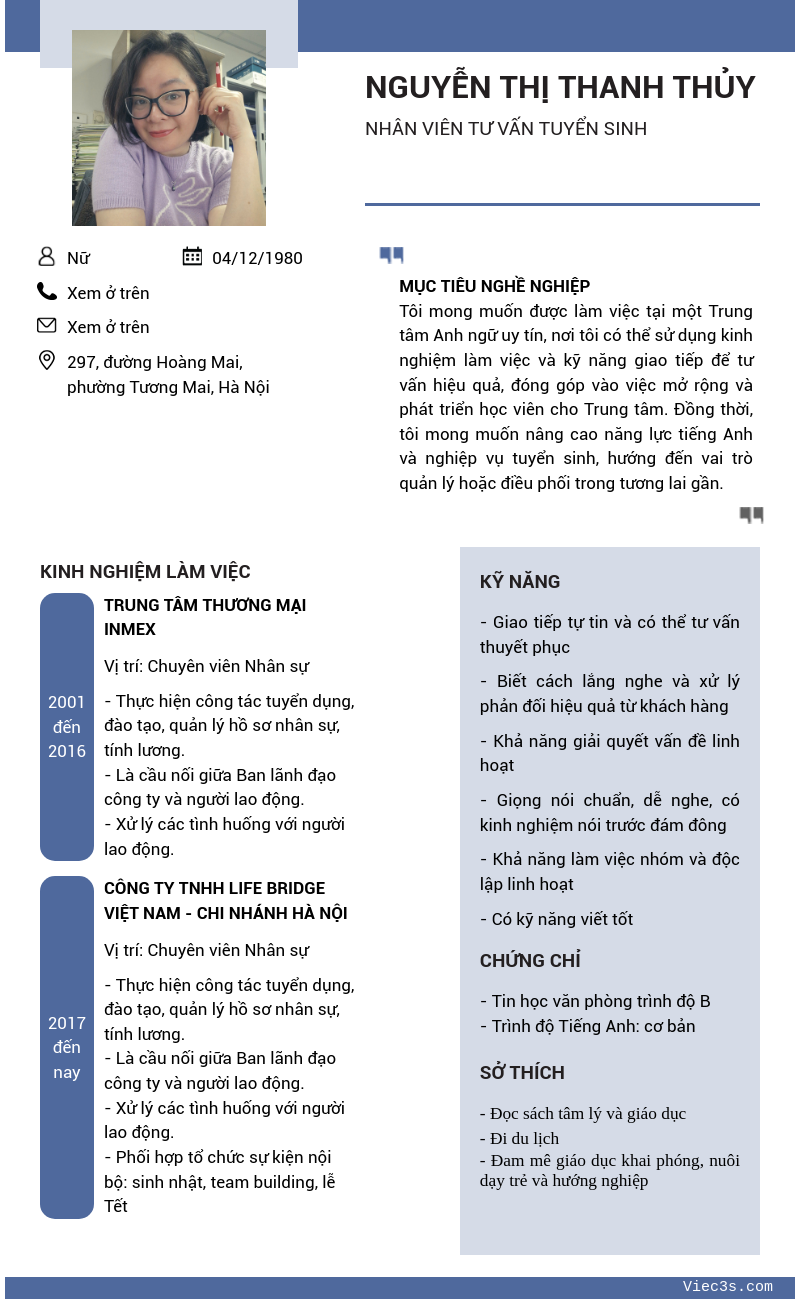 CV ứng viên