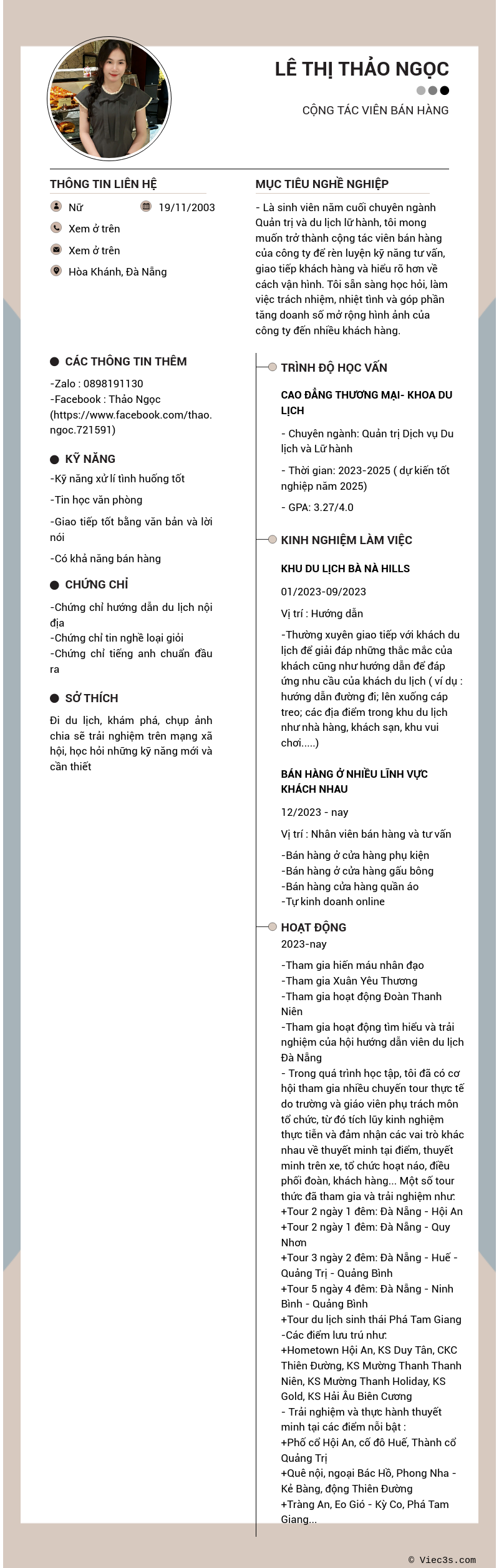 CV ứng viên