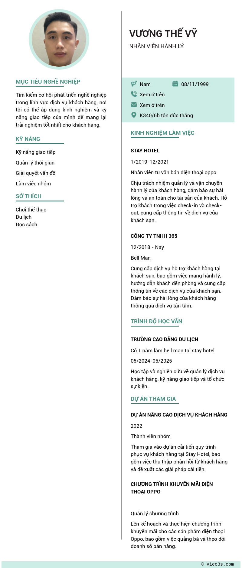 CV ứng viên