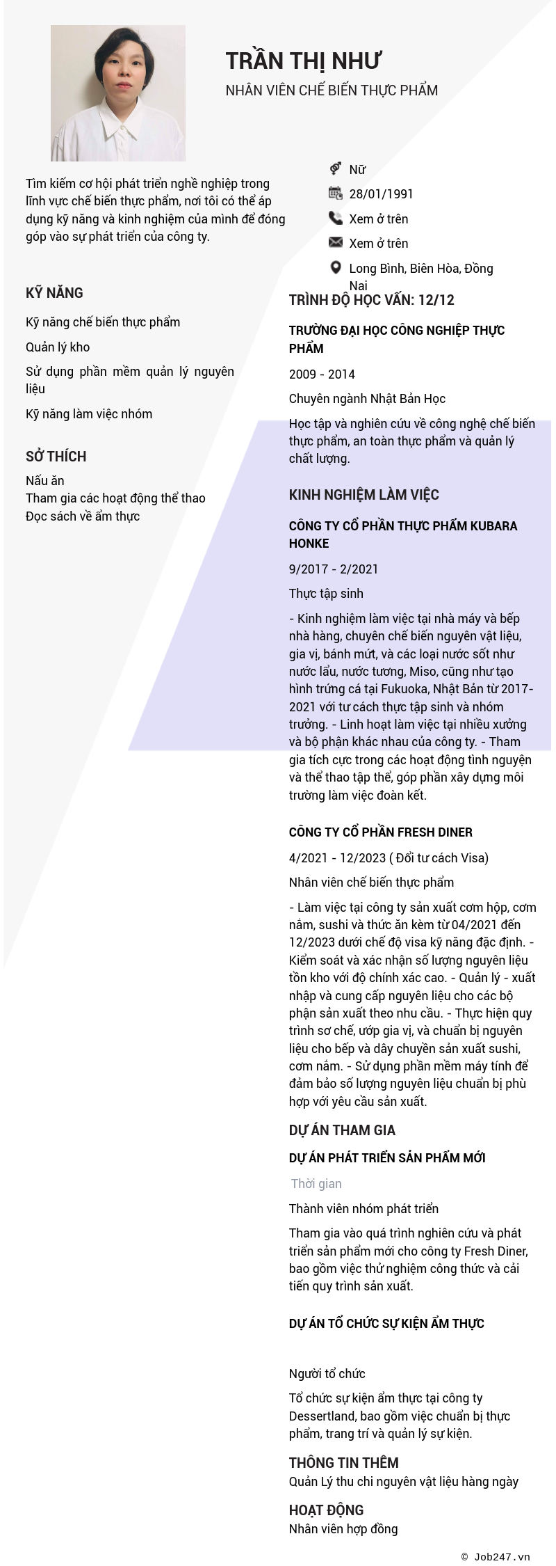 CV ứng viên