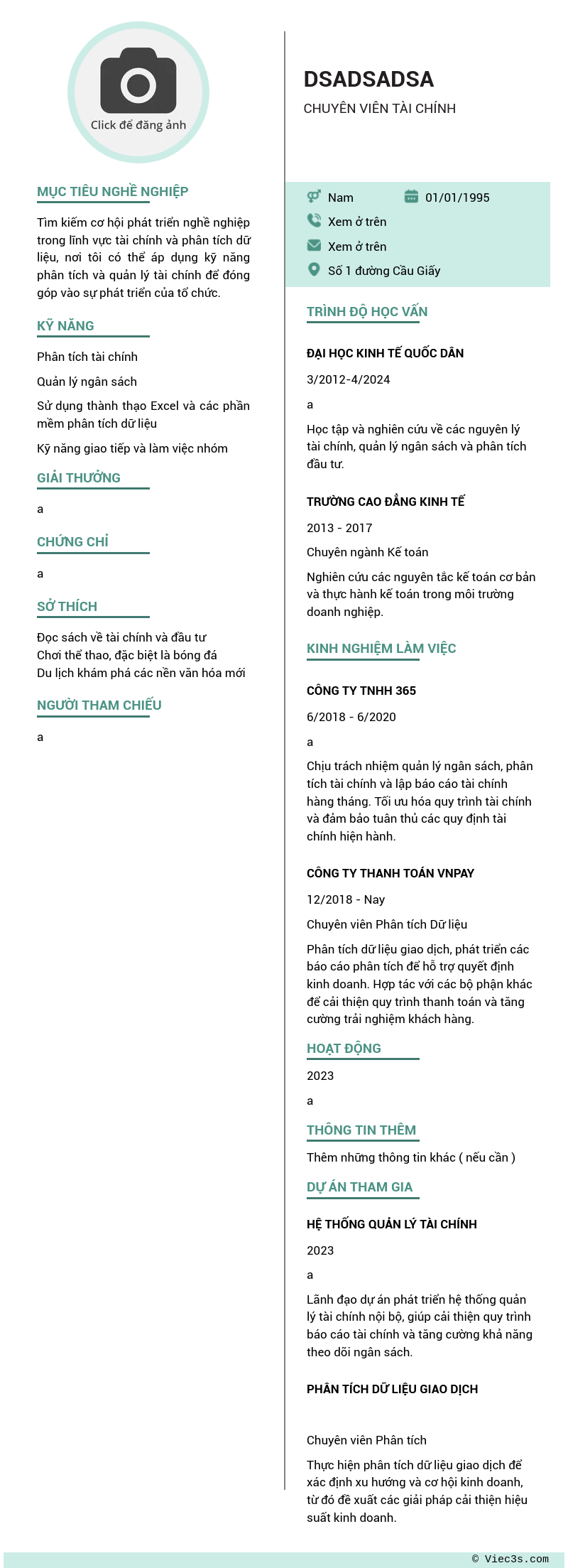 CV ứng viên
