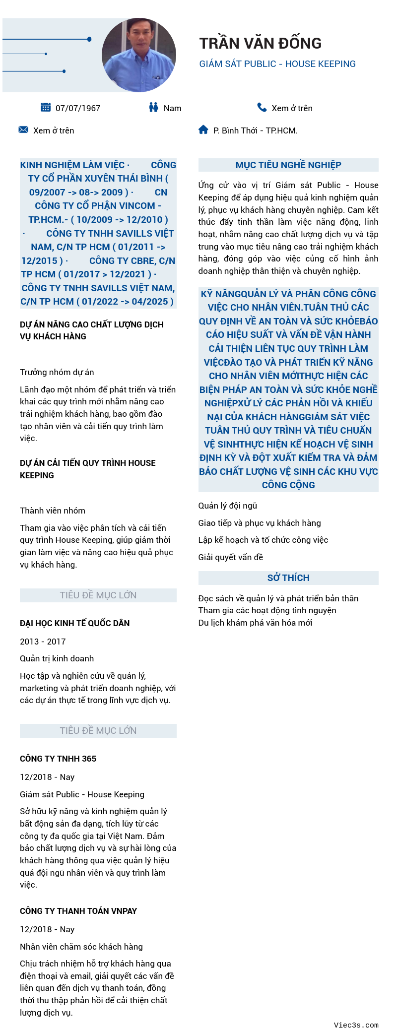 CV ứng viên