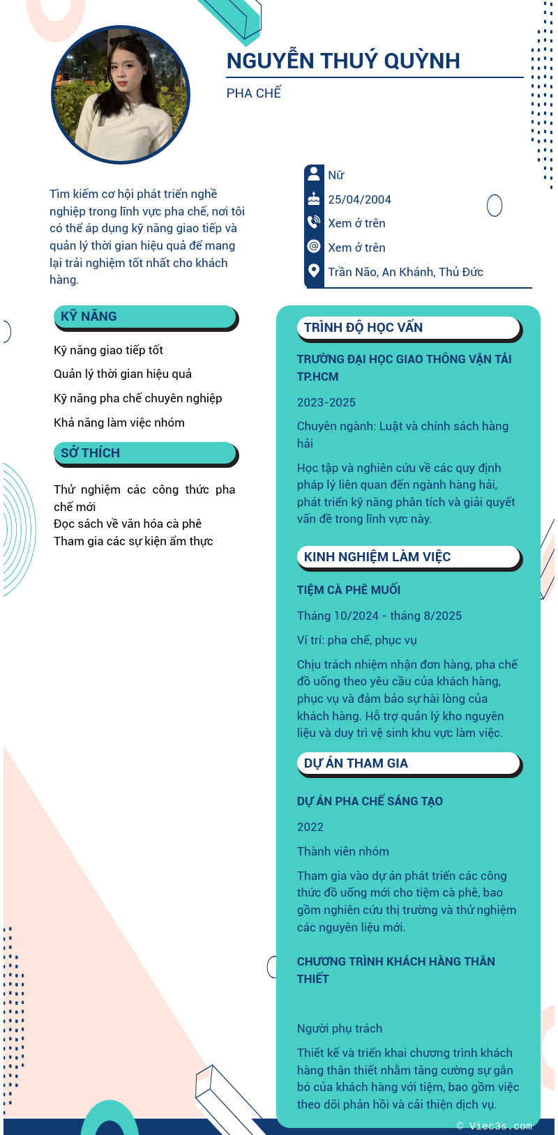 CV ứng viên