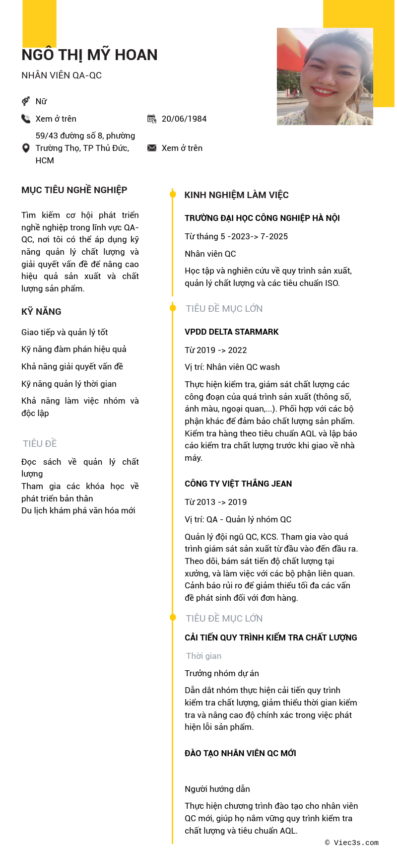 CV ứng viên