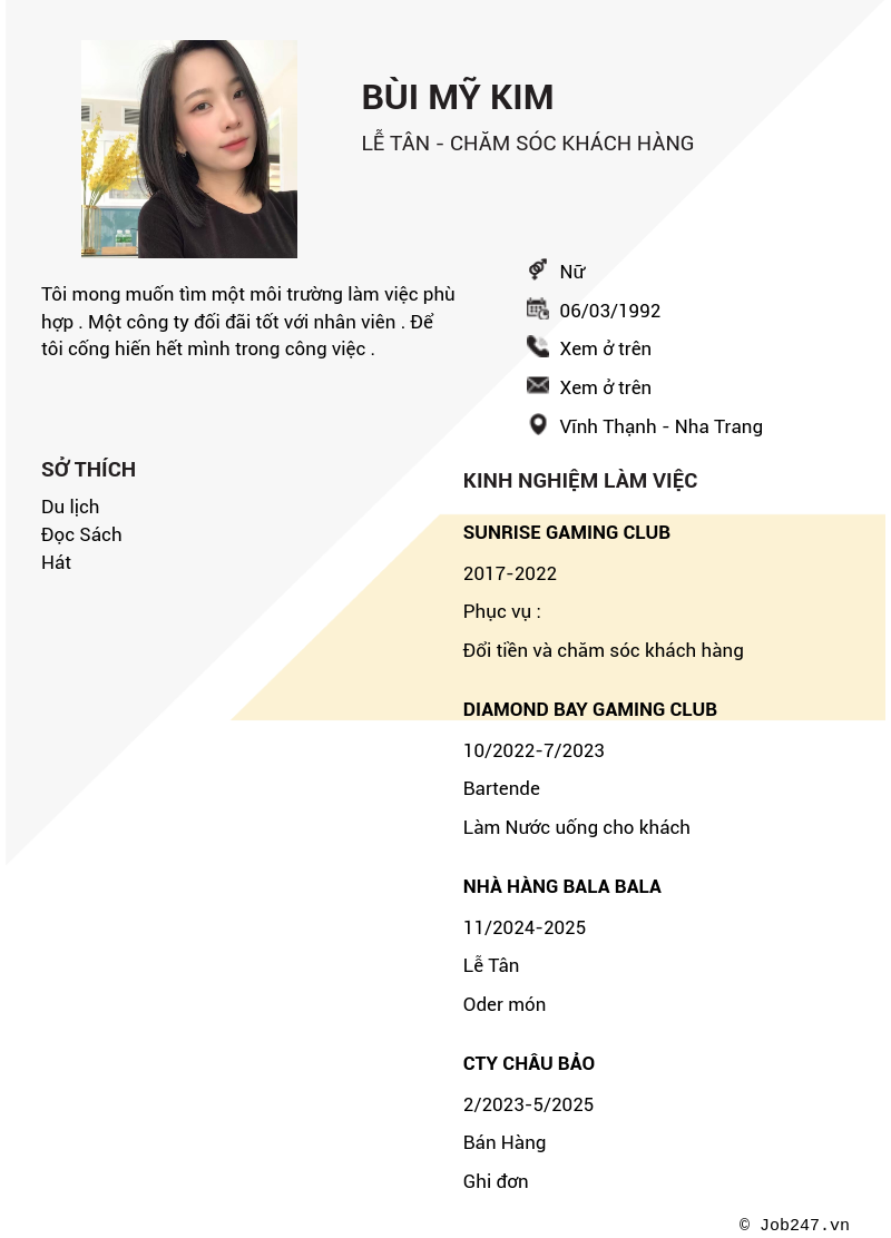 CV ứng viên