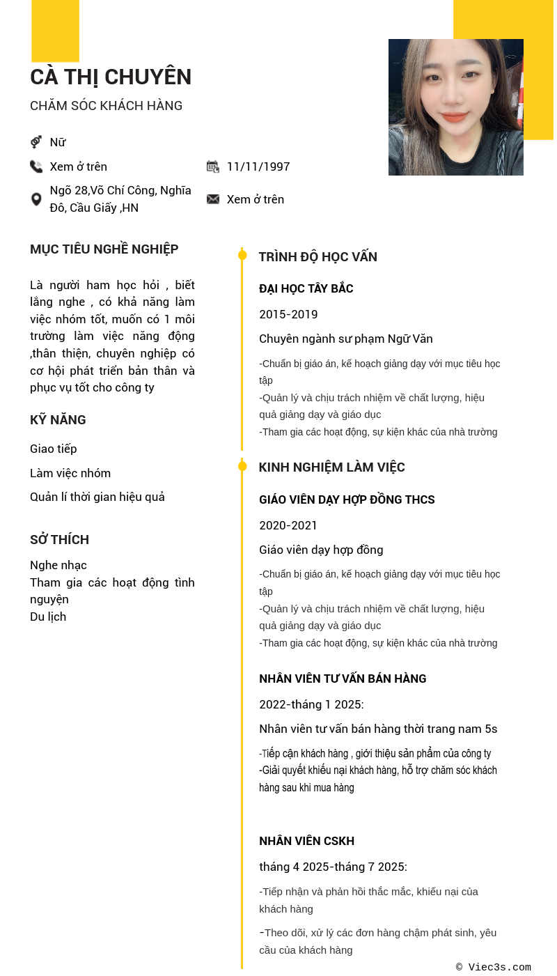 CV ứng viên