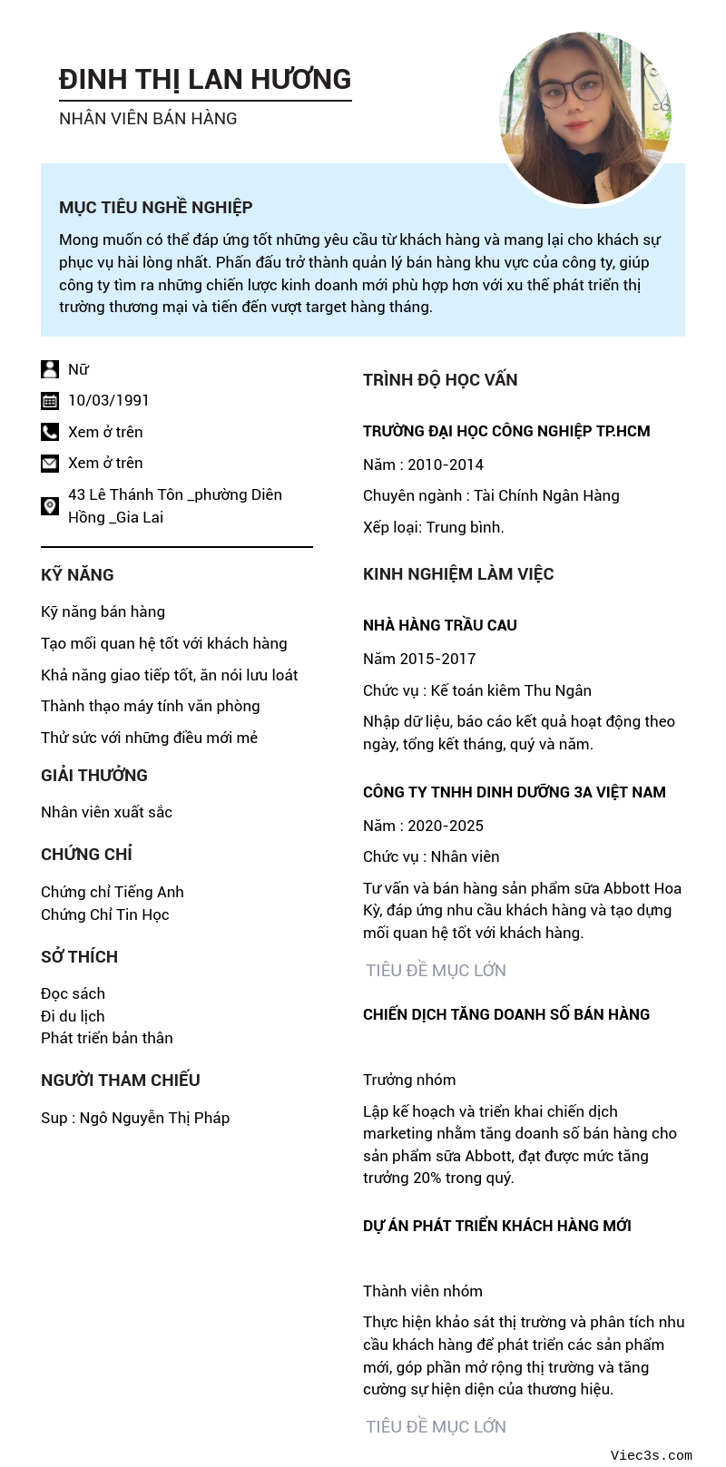 CV ứng viên