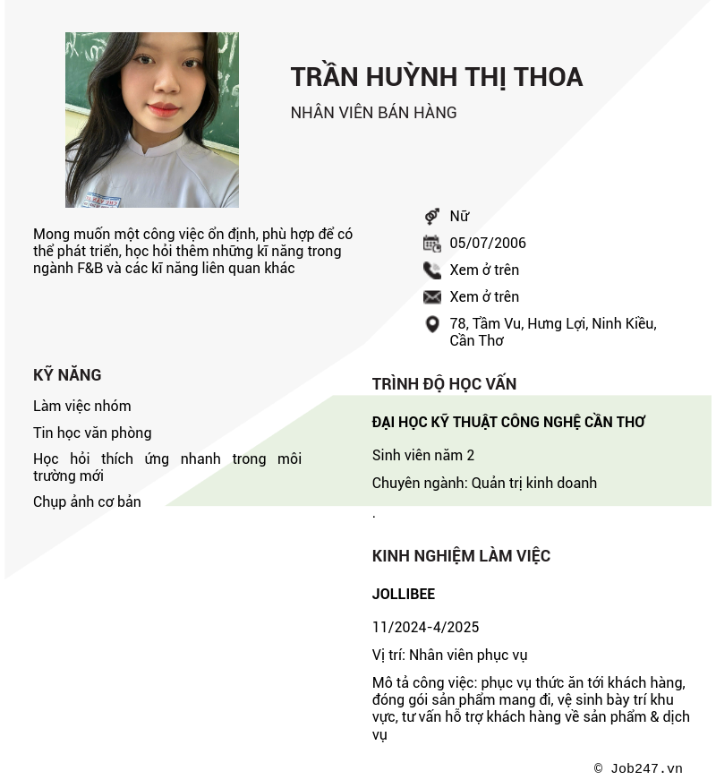 CV ứng viên
