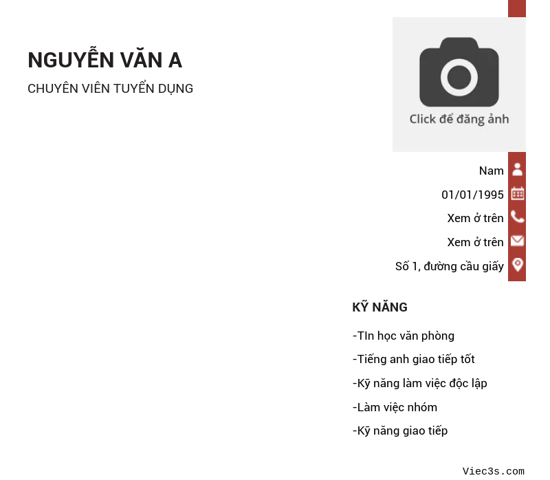 CV ứng viên