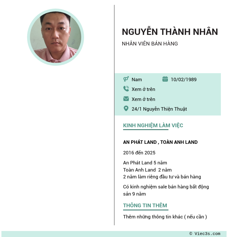 CV ứng viên